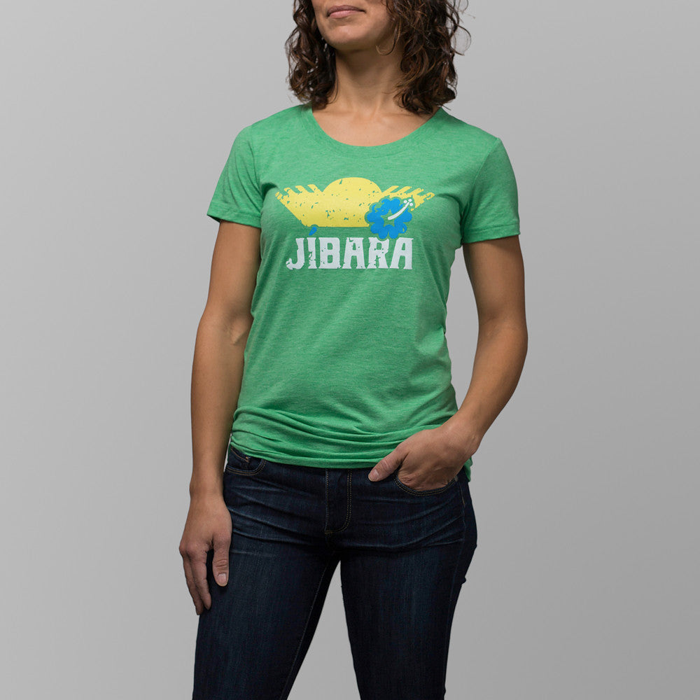 jibaro tshirt puerto rico female green jibara front
